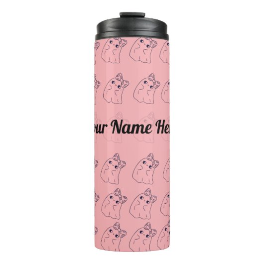 Schattige Halloween Ghost Design Thermosbeker (Voorkant)