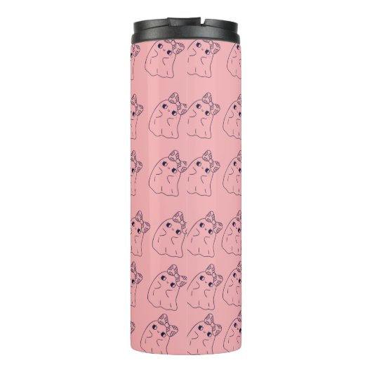 Schattige Halloween Ghost Design Thermosbeker (Achterkant)