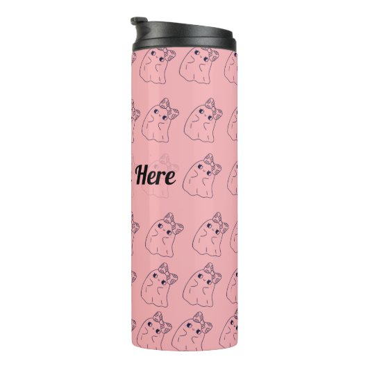 Schattige Halloween Ghost Design Thermosbeker (Geroteerd rechts)