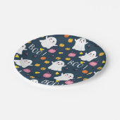 Schattige Halloween Ghost Donkerblauw Papier Bord (Gekanteld)
