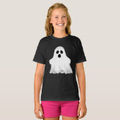 Schattige Halloween Ghost Girl's T-shirt (Voorkant volledig)