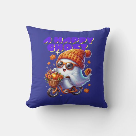 Schattige Halloween Ghost Milk Tea Pillow Kussen (Voorkant)