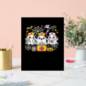 Schattige Halloween Ghost Nurse Trio met medische Acryl Bord (Huwelijk)
