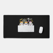 Schattige Halloween Ghost Nurse Trio met medische  Bureaumat (Keyboard & Muis)