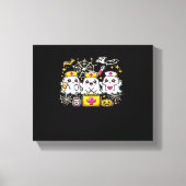 Schattige Halloween Ghost Nurse Trio met medische  Canvas Afdruk (Voorkant)