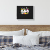 Schattige Halloween Ghost Nurse Trio met medische  Canvas Afdruk (Insitu (Slaapkamer))