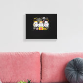 Schattige Halloween Ghost Nurse Trio met medische  Canvas Afdruk (Insitu (Woonkamer))