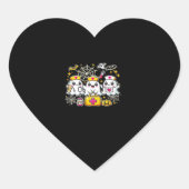 Schattige Halloween Ghost Nurse Trio met medische Hart Sticker (Voorkant)