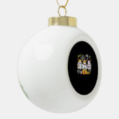 Schattige Halloween Ghost Nurse Trio met medische  Keramische Bal Ornament (Links)