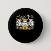 Schattige Halloween Ghost Nurse Trio met medische  Ronde Button 5,7 Cm (Voorkant)