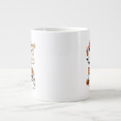 Schattige Halloween Ghost Pumpkin Design Grote Koffiekop (Voorkant)