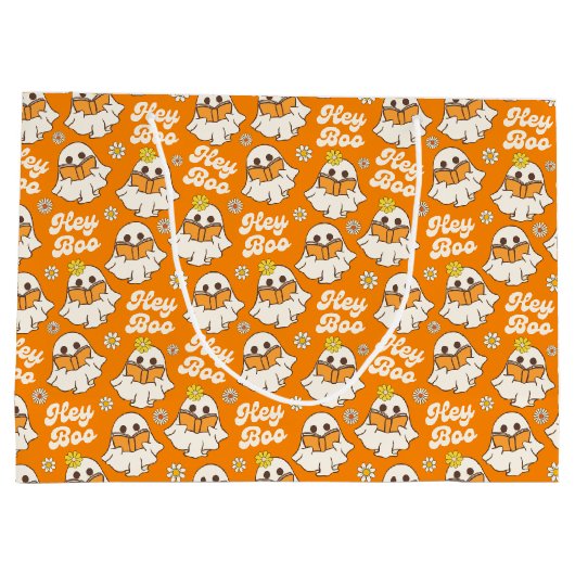 Schattige Halloween Ghost Retro Spooky Boo Sinaasa Groot Cadeauzakje (Achterkant)