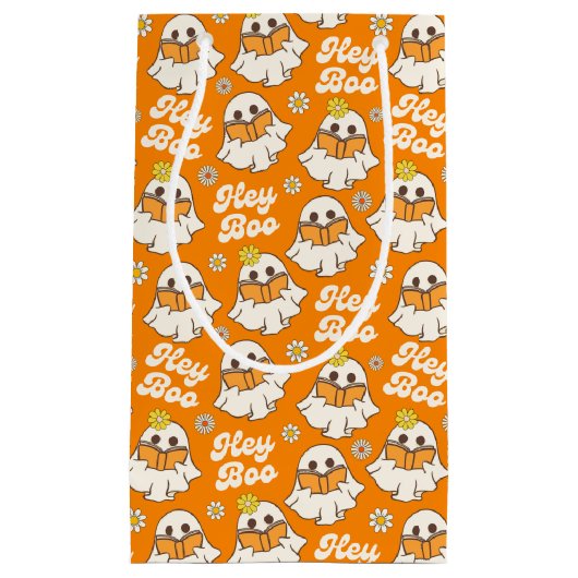 Schattige Halloween Ghost Retro Spooky Boo Sinaasa Klein Cadeauzakje (Voorkant)