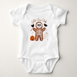 Schattige Halloween-gingerbrodskelet Little Boo Romper