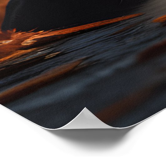 Schattige Halloween Golden Retriever Dog Oktober H Poster (Hoek)