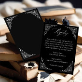 Schattige  Halloween Gothic Baby Mobile Registry Informatiekaartje