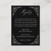 Schattige  Halloween Gothic Baby Mobile Registry Informatiekaartje (Voorkant)