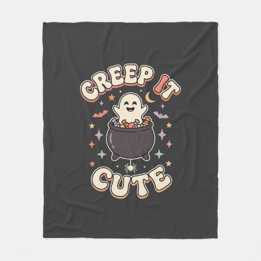 Schattige Halloween Griezelige Sfeer Fleece Deken (Voorkant)