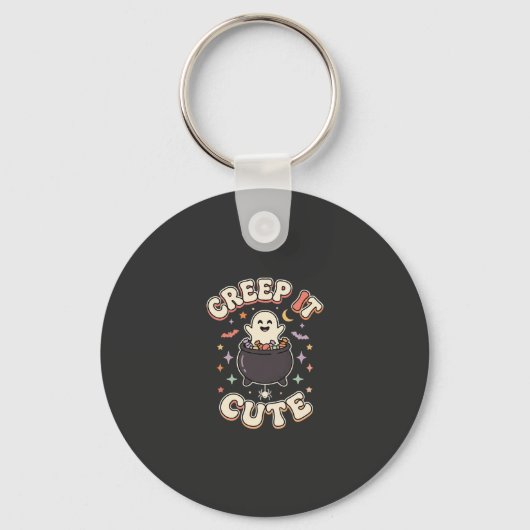 Schattige Halloween Griezelige Sfeer Sleutelhanger (Voorkant)
