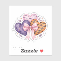 Schattige Halloween-harten Roze linten strik Coque