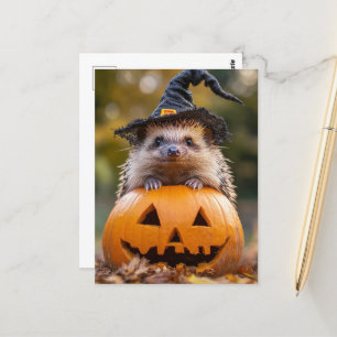 Schattige Halloween Hedgehog Briefkaart