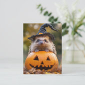 Schattige Halloween Hedgehog Briefkaart (Staand voorkant)