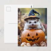 Schattige Halloween Hedgehog Briefkaart (Voorkant / Achterkant)