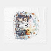 Schattige Halloween Hedgehogs kostuum Fleece Deken (Voorkant (Horizontaal))