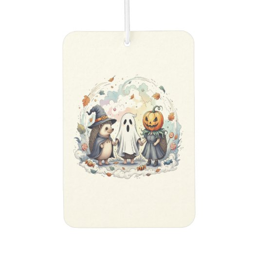 Schattige Halloween Hedgehogs kostuum Luchtverfrisser (Voorkant)