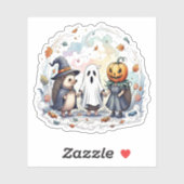 Schattige Halloween Hedgehogs kostuum Sticker (Vel)