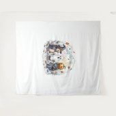 Schattige Halloween Hedgehogs kostuum Wandkleed (Voorkant (horizontaal))