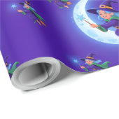 Schattige Halloween heks, grillige heks, Cadeaupapier (Rol Hoek)