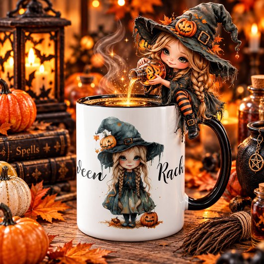 Schattige Halloween Heks Kind Mok