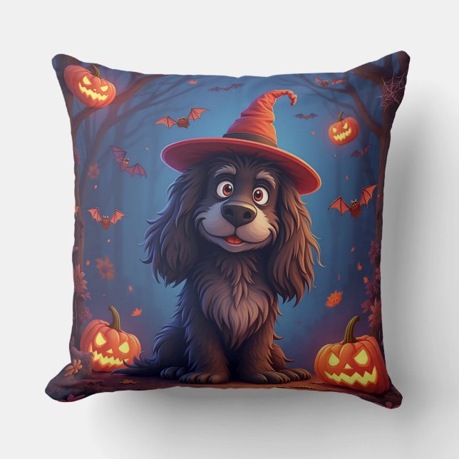 Schattige Halloween hond Kussen (Voorkant)