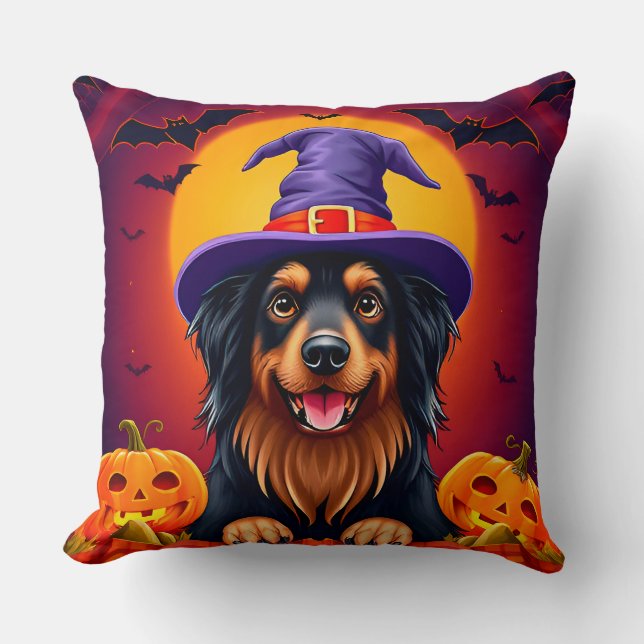 Schattige Halloween hond Kussen (Voorkant)