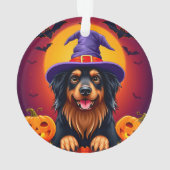 Schattige Halloween hond Ornament (achterkant)