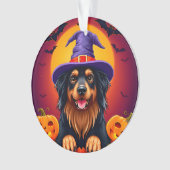 Schattige Halloween hond Ornament (voorkant)