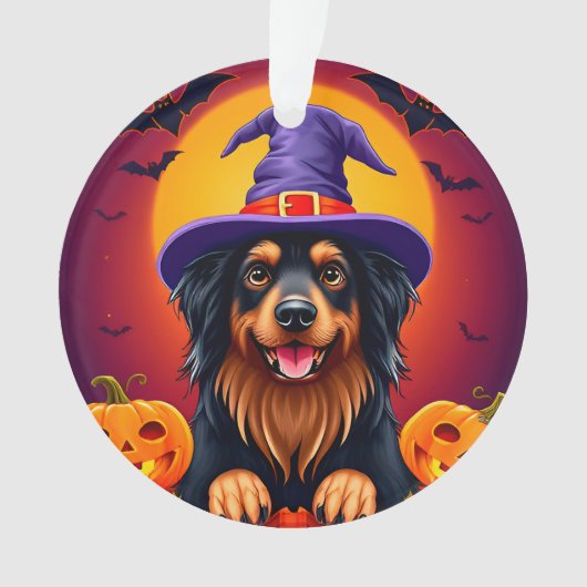 Schattige Halloween hond Ornament (voorkant)