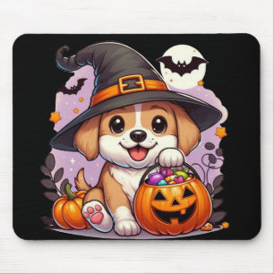 Schattige Halloween hond/puppy Muismat