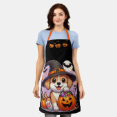 Schattige Halloween hond/puppy Schort (Gedragen)
