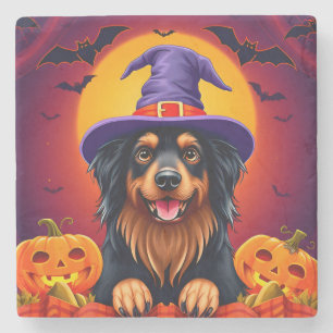 Schattige Halloween hond Stenen Onderzetter