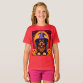 Schattige Halloween hond T-shirt (Voorkant volledig)