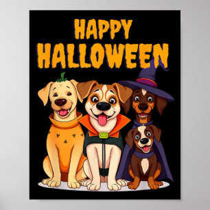 Schattige Halloween-honden Grappig - Uniek ontwerp Poster