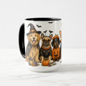Schattige Halloween-honden Mok (Voorkant links)