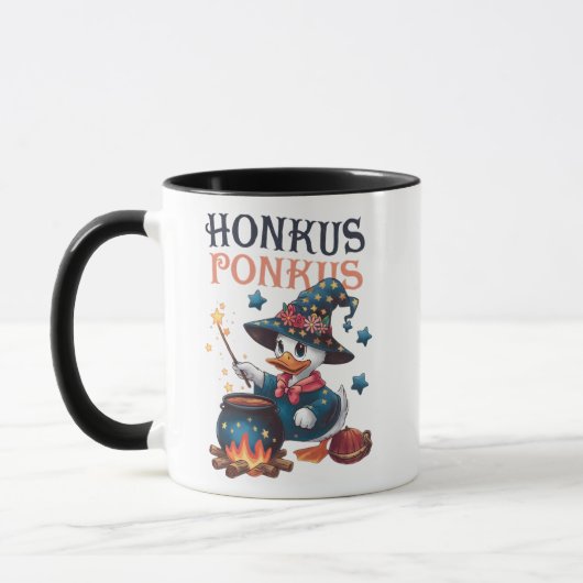 Schattige Halloween Honkus Ponkus Gans Mok (Links)