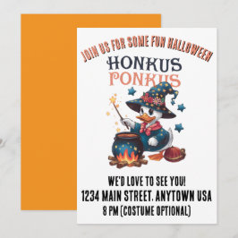 Schattige Halloween Honkus Ponkus Kaart