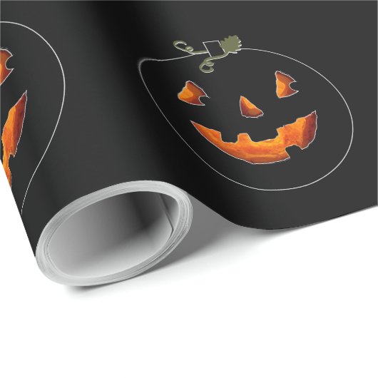 Schattige Halloween Jack-o'-lantern Cadeaupapier (Rol Hoek)