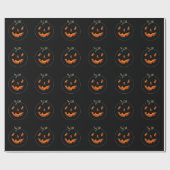 Schattige Halloween Jack-o'-lantern Cadeaupapier (Vlak)
