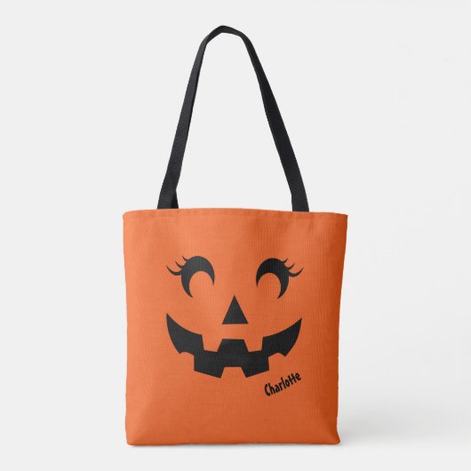Schattige Halloween Jack O'Lantern pompoen Sinaasa Tote Bag (Achterkant)