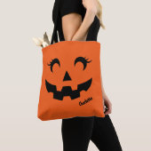 Schattige Halloween Jack O'Lantern pompoen Sinaasa Tote Bag (Dichtbij)